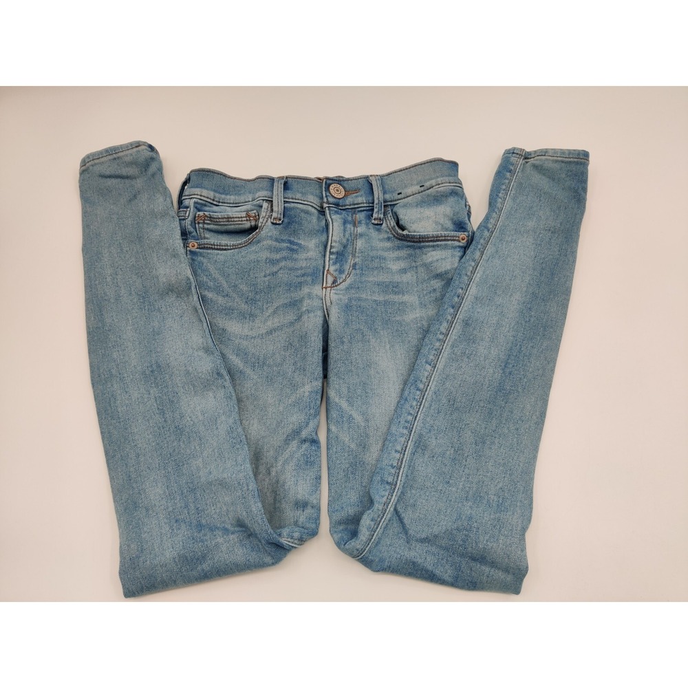 EXPRESS Womens Ultimate Stretch Mid Rise Legging Jeans Light Wash Size 0